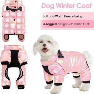 Dog Coat, Waterproof Dog Jacket for Winter, Warm Fullbody Dogs Snowsuit